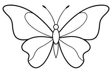 "Delicate Line Drawing of a Butterfly for Nature and Art Designs"

