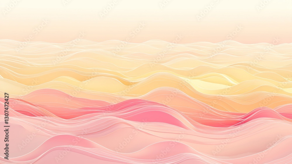 Poster beautiful abstract illustration of colorful layers with flowing wave patterns