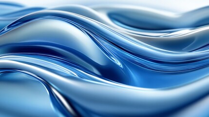 Soft Blue Waves in a Rich Cobalt Studio Setting