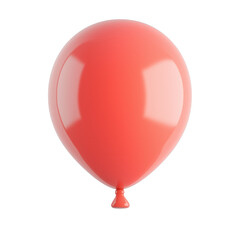 a vibrant red balloon floating in the air. The balloon appears smooth and glossy, creating a cheerful and festive atmosphere