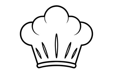 Elegant Line Art of a Chef's Hat for Culinary Design

