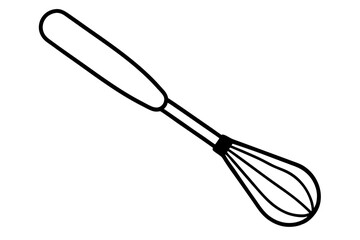 Pastry Brush Line Art – Elegant Vector for Baking and Culinary Designs

