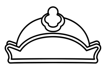 Fototapeta premium Elegant Line Art of Serving Tray – Hospitality Icon Vector