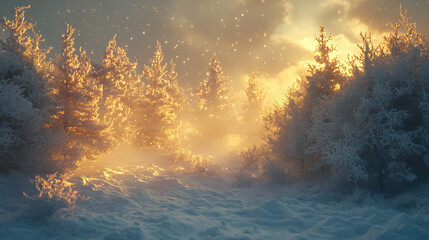 Fototapeta premium sunrise in the forest