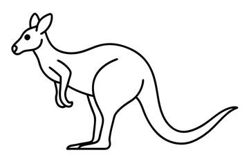 "Minimalist Kangaroo Silhouette in Continuous Line - SVG Illustration for Modern Design"

