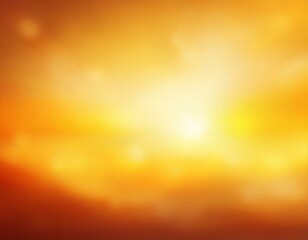 Fototapeta premium a blurred golden warm yellow and orange abstract sunny summer sky background illustration