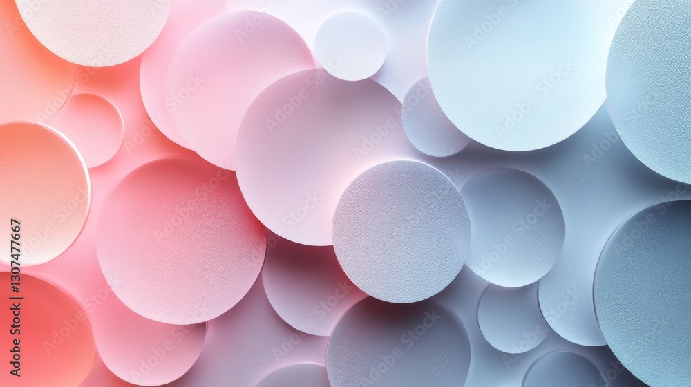 Aufkleber overlapping colored circles create a layered composition in a gradient