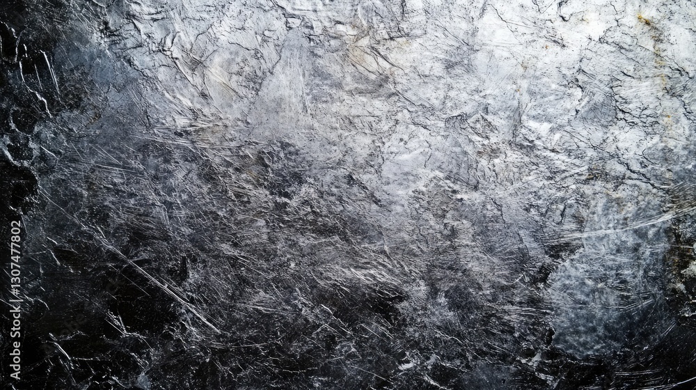 Poster abstract dark gray and silver textured background image with scratched metallic surface