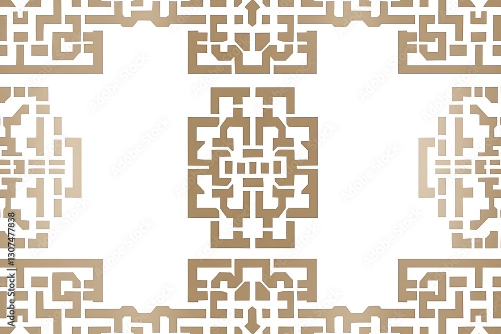 Aufkleber Artistic maze motif pattern for an abstract background application