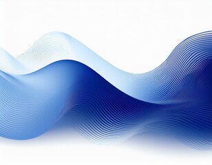 3d modern wave gradient blue on white background