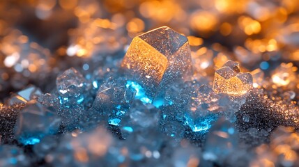 Macro Perspective of Sugar Granules Showcasing Their Texture and Details in High Resolution