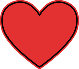 Heart or like icon. Valentines Day. Social network like red heart buttons. Perfect Love symbol. Live stream video chat like illustaration isolated on white background.