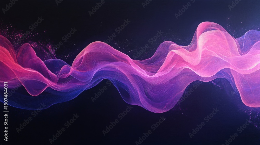 Poster a flowing and vibrant artistic visualization with colorful abstract elements