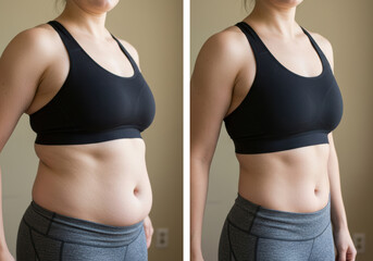 ダイエットのビフォーアフター、体型変化比較
