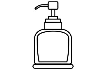 Soap Dispenser Line Art – Modern Kitchen & Bathroom Icon

