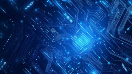 Abstract Circuit Board Pattern, Futuristic Technology, Digital Design Background, Graphic Element