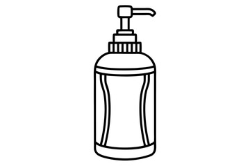 Soap Dispenser Line Art – Modern Kitchen & Bathroom Icon

