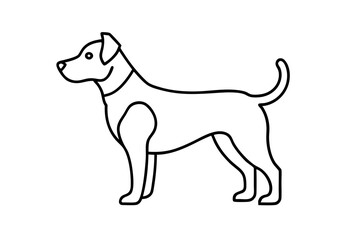 "Minimalistic Dog Outline for Pet Business Logo and Branding (SVG)"

