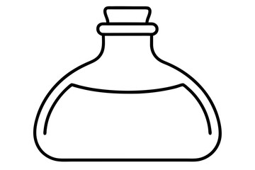 Minimal Line Drawing of Dish Soap Bottle for Home and Cleaning Design

