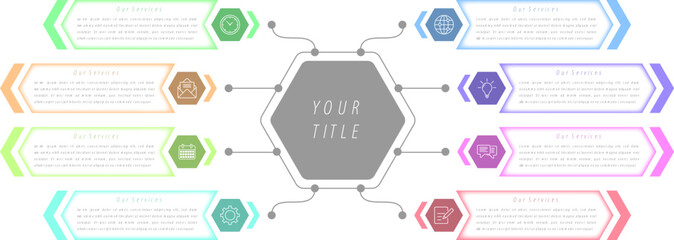 infographic template data info flowchart
