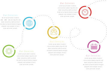infographic template data info flowchart