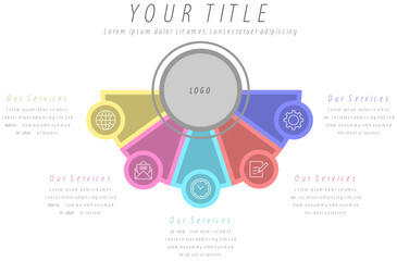 infographic template data info flowchart