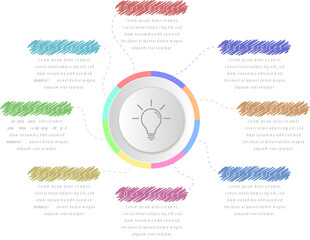 infographic template data info flowchart