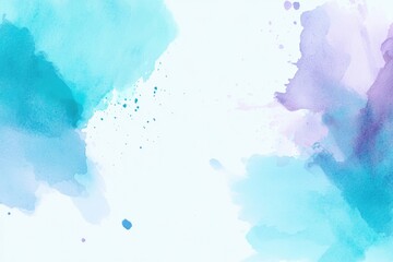 Fototapeta premium abstract watercolor illustration with splashes of vibrant blues and purples blending seamlessly creating dreamy and