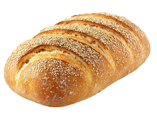 Isolated Bread Loaf with Sesame Seeds