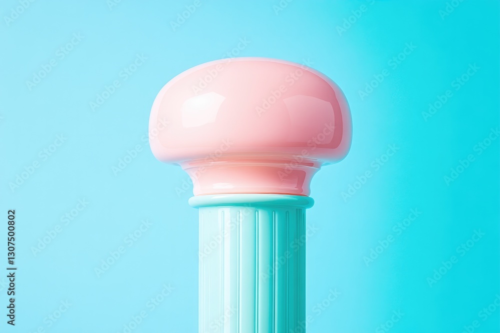 Aufkleber close-up of barbiecore aesthetic item with minimalist design elements against simple backdrop