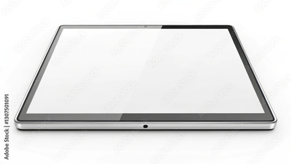 Poster a close-up shot of a digital tablet computer with blank screen