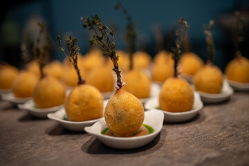 deep fried Chicken in dumpling with herbs 7