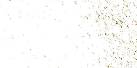 Golden glitter confetti falling down on transparent background. Vector illustration.