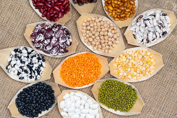 mix of beans close up