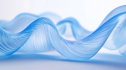 Abstract, wavy blue lines, creates a visually appealing and dynamic pattern with smooth curves and fluid motion.