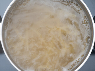 a pot of pasta