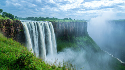 Fototapeta premium waterfall in the mountains