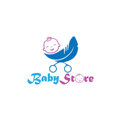 Baby supplies store logo vector illustration