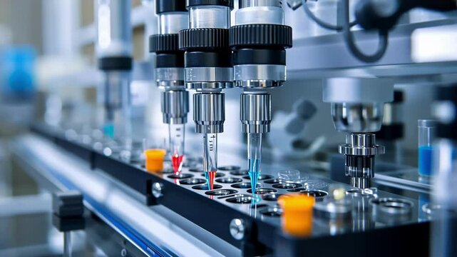 A closeup focus on the detector section of the HPLC device capturing the optical components and sensors that analyze the eluted compounds as they pass through enabling precise detection
