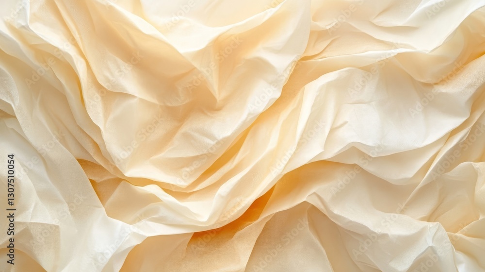 Poster delicate folds of creamy fabric create a soft and flowing texture