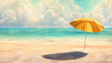 Summer sunshine at the beach tropical paradise serene ocean view creative concept for t