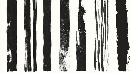 Abstract black paint strokes