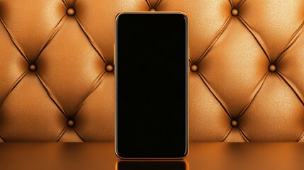 Modern smartphone on stylish background, ideal for advertisements and tech-related content.