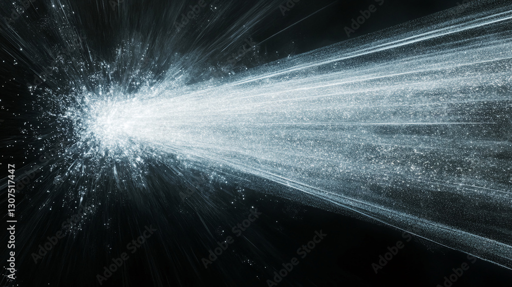 Poster abstract image of light burst, radiating outwards, creating a dynamic and energetic visual, symboliz