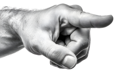 Instructional Hand Gesture with Monochrome Finger Pointing
