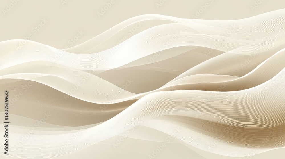 Poster abstract beige waves create an image with gentle motion