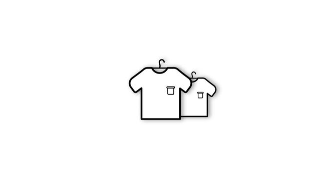 t-shirts icon animation. dress icon 