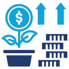 Dividend Yield mixed color icon