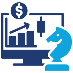 Trading Strategies mixed color icon