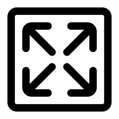 fullscreen  icon for illustration